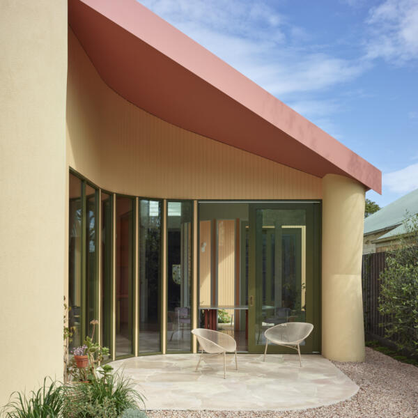 Vibrant renovation, Brunswick external view of curved windows
